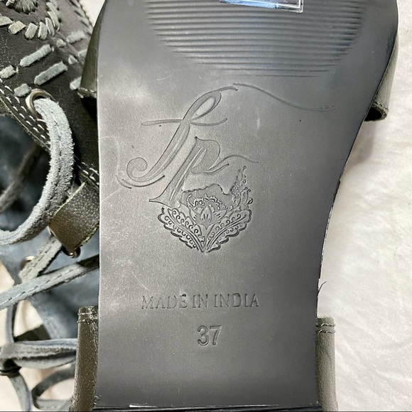 NWOT Leather Gladiator Sandals - Picture 4 of 16